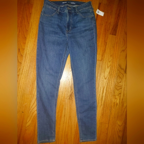 NWT sz 4 Long Old Navy Jeans High Rise Super Skinny - Picture 1 of 4